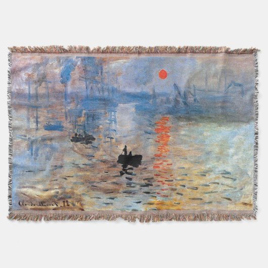 Claude Monet Impression Sunrise Poster Canvas Prin Deken (Voorkant)