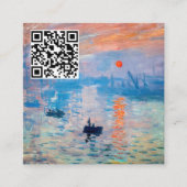 Claude Monet - Impression, Sunrise - QR Code Vierkante Visitekaartje (Voorkant)