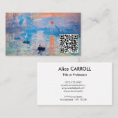 Claude Monet - Impression, Sunrise - QR Code Visitekaartje (Voorkant / Achterkant)