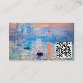 Claude Monet - Impression, Sunrise - QR Code Visitekaartje (Voorkant)