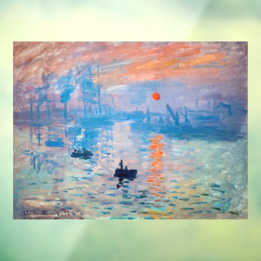 Claude Monet - Impression, Sunrise Raamsticker (Vel 3)