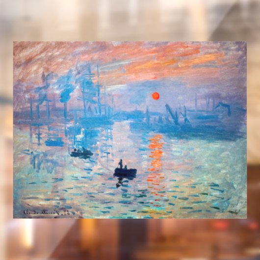Claude Monet - Impression, Sunrise Raamsticker (Vel 2)