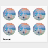 Claude Monet - Impression, Sunrise Ronde Sticker (Vel)