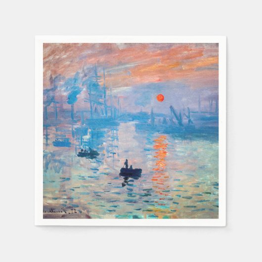 Claude Monet - Impression, Sunrise Servet (Voorkant)