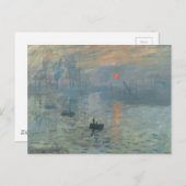 Claude Monet Impression Sunrise Soleil Levant Briefkaart (Voorkant / Achterkant)