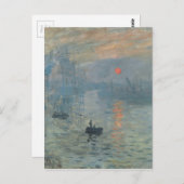 Claude Monet Impression Sunrise Soleil Levant Briefkaart (Voorkant / Achterkant)