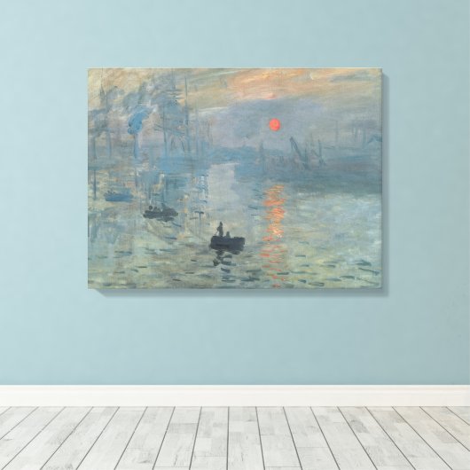 Claude Monet Impression Sunrise Soleil Levant Canvas Afdruk (Insitu (Houten vloer))