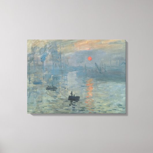 Claude Monet Impression Sunrise Soleil Levant Canvas Afdruk (Voorkant)