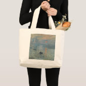 Claude Monet Impression Sunrise Soleil Levant Grote Tote Bag (Voorkant (product))