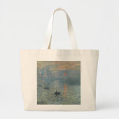 Claude Monet Impression Sunrise Soleil Levant Grote Tote Bag (Voorkant)