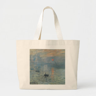 Claude Monet Impression Sunrise Soleil Levant Grote Tote Bag