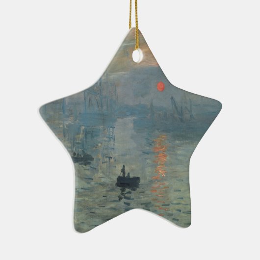 Claude Monet Impression Sunrise Soleil Levant Keramisch Ornament (Rechts)