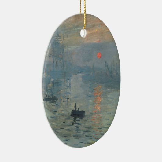 Claude Monet Impression Sunrise Soleil Levant Keramisch Ornament (Rechts)