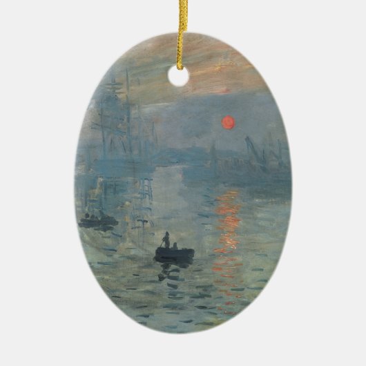 Claude Monet Impression Sunrise Soleil Levant Keramisch Ornament (Voorkant)