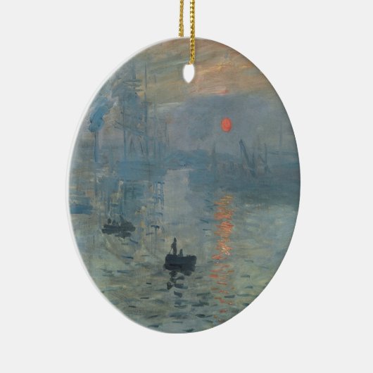Claude Monet Impression Sunrise Soleil Levant Keramisch Ornament (Rechts)