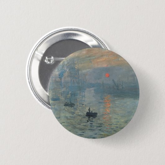 Claude Monet Impression Sunrise Soleil Levant Ronde Button 5,7 Cm (Voorkant /achterkant)