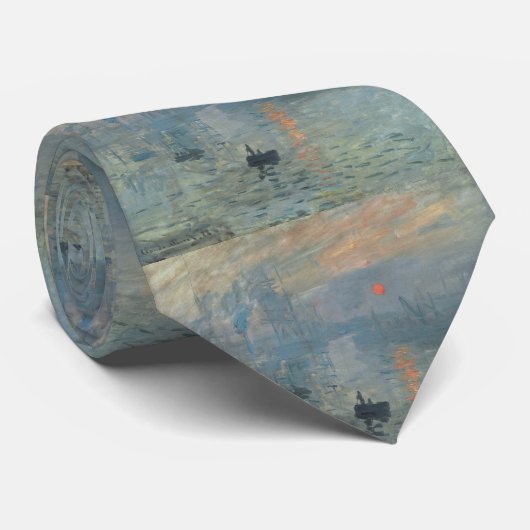 Claude Monet Impression Sunrise Soleil Levant Stropdas (Opgerold)