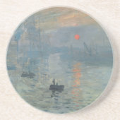 Claude Monet Impression Sunrise Soleil Levant Zandsteen Onderzetter (Voorkant)