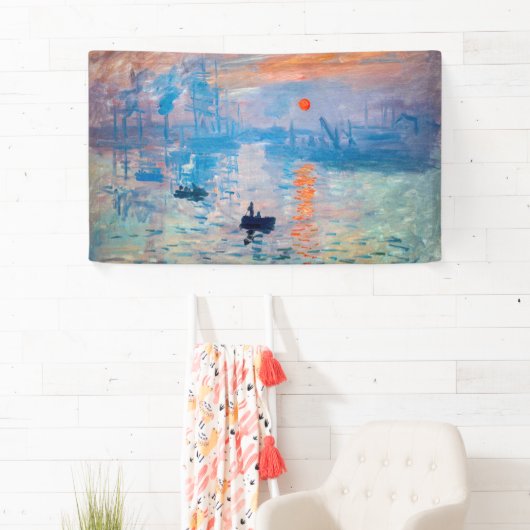 Claude Monet - Impression, Sunrise Spandoek (Insitu)