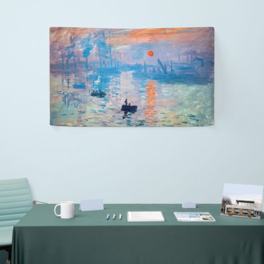 Claude Monet - Impression, Sunrise Spandoek (Beurs)