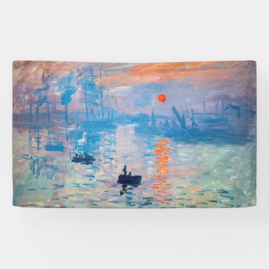 Claude Monet - Impression, Sunrise Spandoek (Horizontaal)