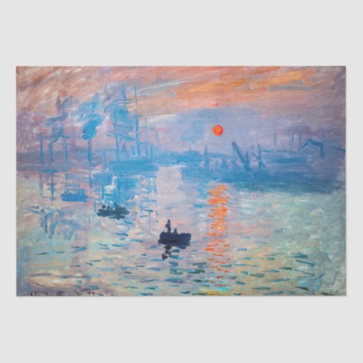 Claude Monet - Impression, Sunrise Tissuepapier (Voorkant)