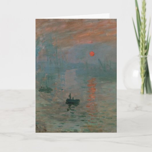 Claude Monet Impression Zonsopgang Kunstprint Kaart (Voorkant)