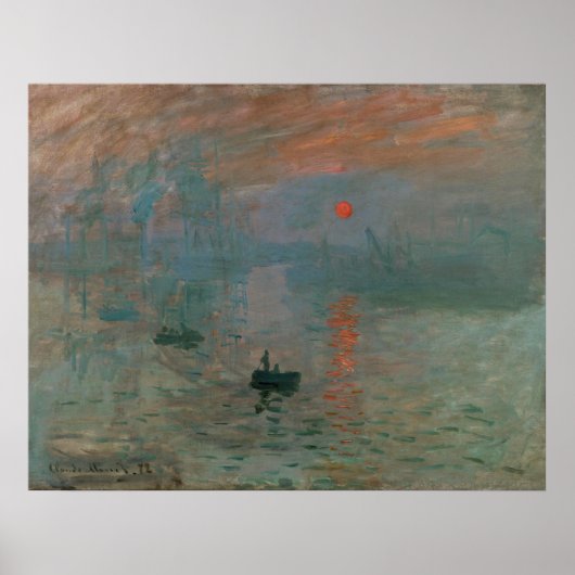 Claude Monet Impression Zonsopgang Kunstprint Poster (Voorkant)