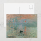 Claude Monet- Impressionisme, Zonsopgang, Briefkaart (Voorkant / Achterkant)