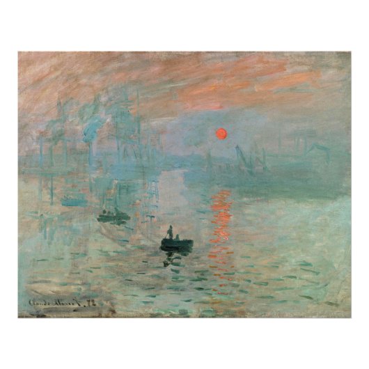 Claude Monet- Impressionisme, Zonsopgang, Foto Afdruk (Voorkant)