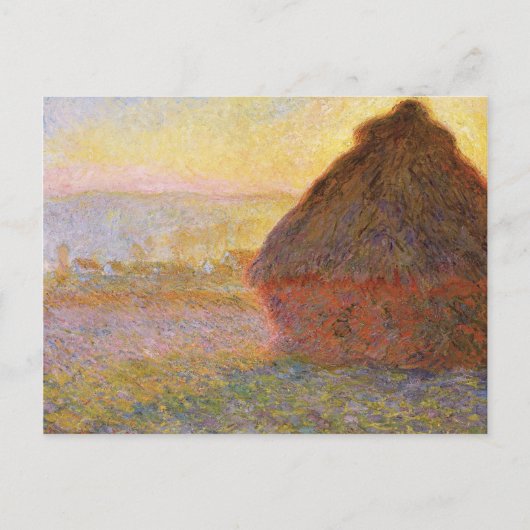 Claude Monet Impressionist Painting Graystaks I Briefkaart (Voorkant)