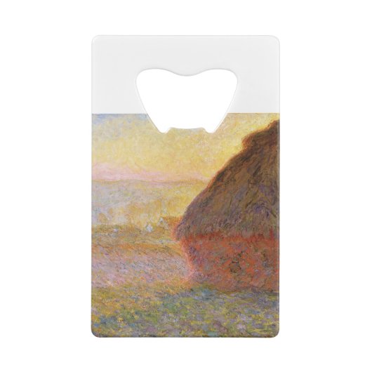 Claude Monet Impressionist Painting Graystaks I Creditkaart Flessenopener (Achterkant)