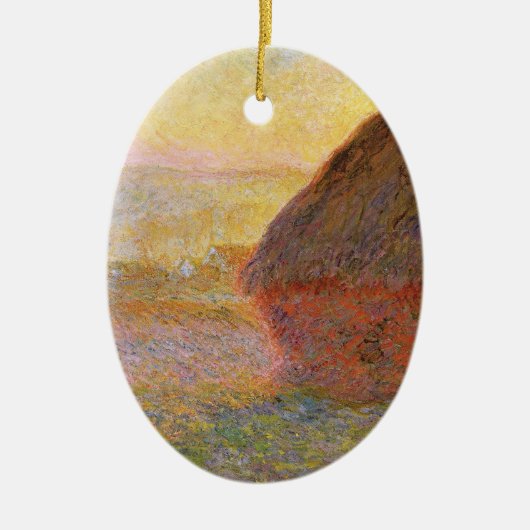 Claude Monet Impressionist Painting Graystaks I Keramisch Ornament (Voorkant)