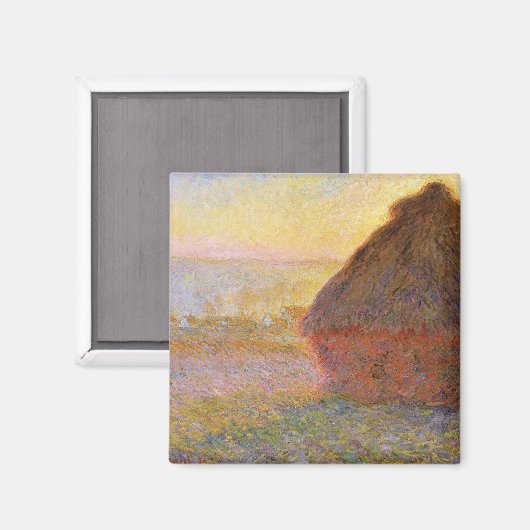 Claude Monet Impressionist Painting Graystaks I Magneet (Voorkant / Achterkant)