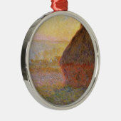 Claude Monet Impressionist Painting Graystaks I Metalen Ornament (Rechts)