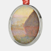 Claude Monet Impressionist Painting Graystaks I Metalen Ornament (Links)