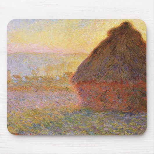 Claude Monet Impressionist Painting Graystaks I Muismat (Voorkant)
