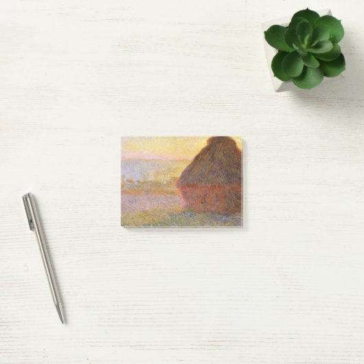 Claude Monet Impressionist Painting Graystaks I Post-it® Notes (Kantoor)