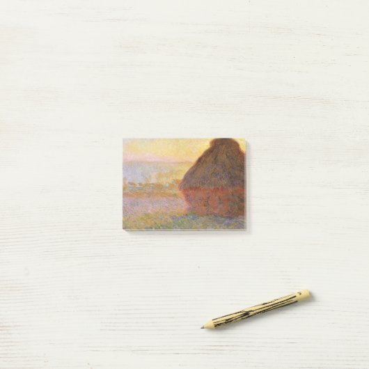 Claude Monet Impressionist Painting Graystaks I Post-it® Notes (Op bureau)