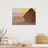 Claude Monet Impressionist Painting Graystaks I Poster (Keuken)