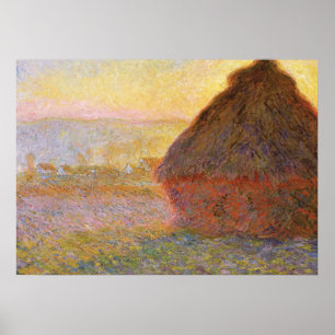 Claude Monet Impressionist Painting Graystaks I Poster