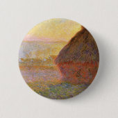 Claude Monet Impressionist Painting Graystaks I Ronde Button 5,7 Cm (Voorkant)