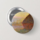 Claude Monet Impressionist Painting Graystaks I Ronde Button 5,7 Cm (Voorkant /achterkant)