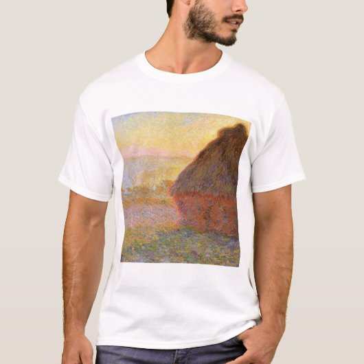 Claude Monet Impressionist Painting Graystaks I T-shirt (Voorkant)
