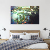 Claude Monet Impressionist Schilderen Waterlelies Canvas Afdruk (Insitu (Slaapkamer))
