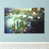 Claude Monet Impressionist Schilderen Waterlelies Canvas Afdruk (Insitu (Houten vloer))