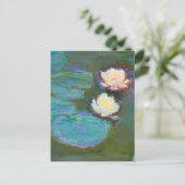 Claude Monet Impressionist Water Lillies Nympheas Feestdagenkaart (Staand voorkant)