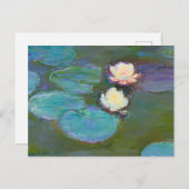 Claude Monet Impressionist Water Lillies Nympheas Feestdagenkaart (Voorkant / Achterkant)
