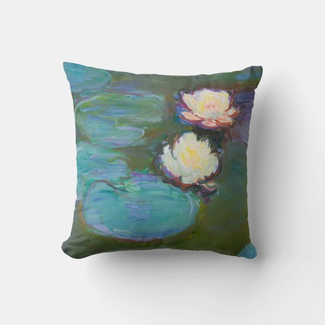 Claude Monet Impressionist Water Lillies Nympheas Kussen (Voorkant)