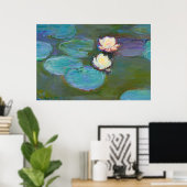 Claude Monet Impressionist Water Lillies Nympheas Poster (Thuiskantoor)